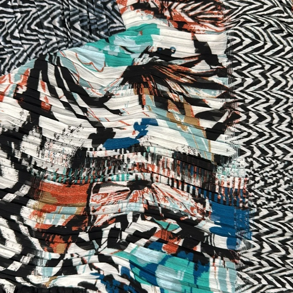 Harlyn Maxi Dress Mix Print Block Artsy Modern Romance Wedding Guest Party Med - Picture 7 of 16